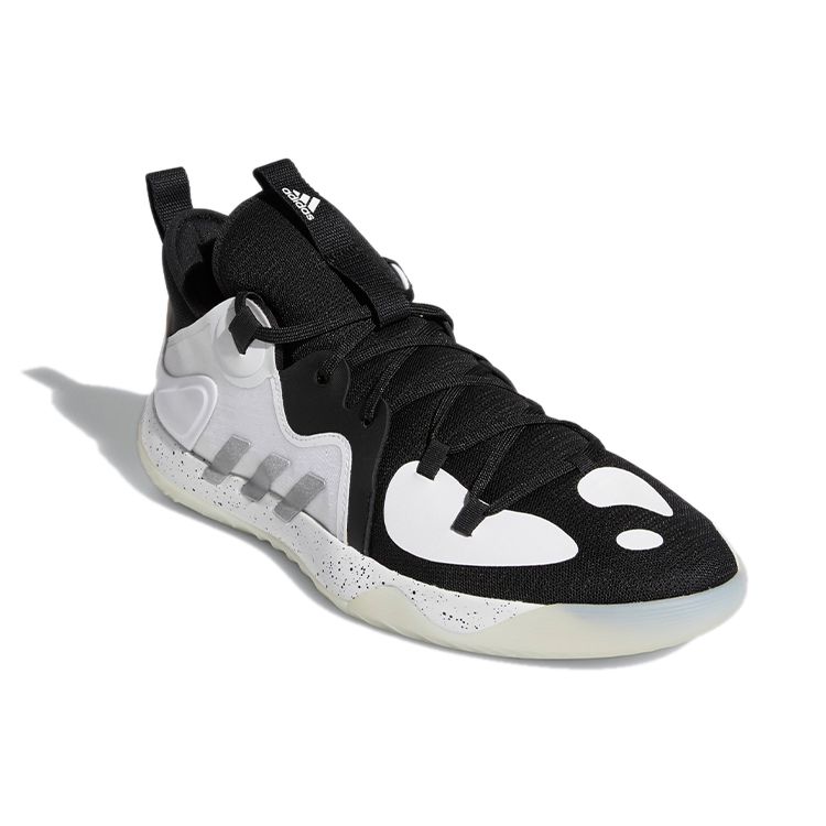 adidas Harden Stepback 2 Black White Unisex Sneakers Core-Black Silver-Metallic Cloud-White FZ1384