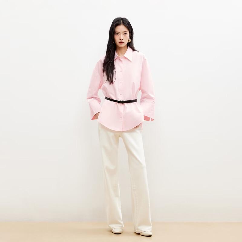 VEROMODA Women's Relaxed Fit Pure Cotton Polo Collar Shirt