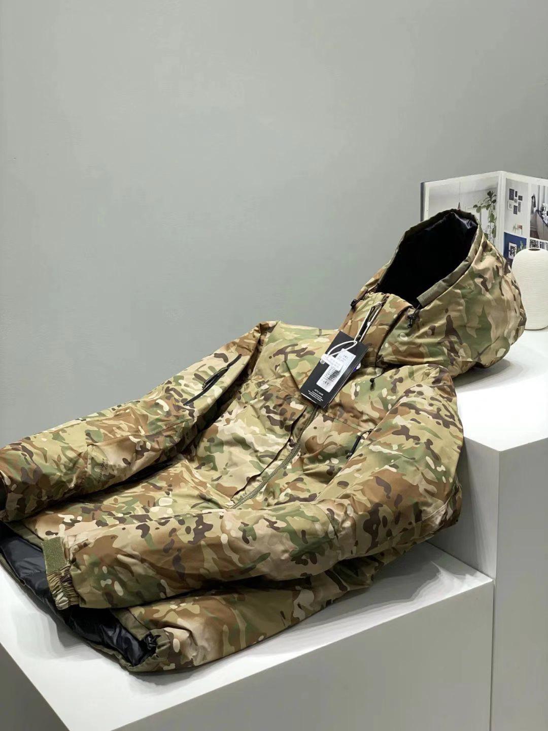 

Парка Tsutaya с арктическим камуфляжем: -30°C Премиальный утиный пух, Легкая и теплая зимняя куртка XL (80-90kg) камуфляжный