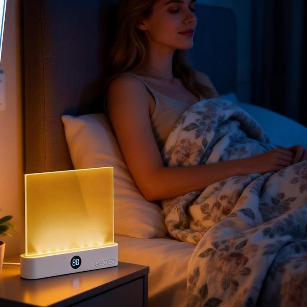Luz de Leitura Plana LED 3W 3 Temperaturas de Cor Dimerizável Contínuo Painel Transparente Luminária de Placa com Temporizador para Leitura Noturna
