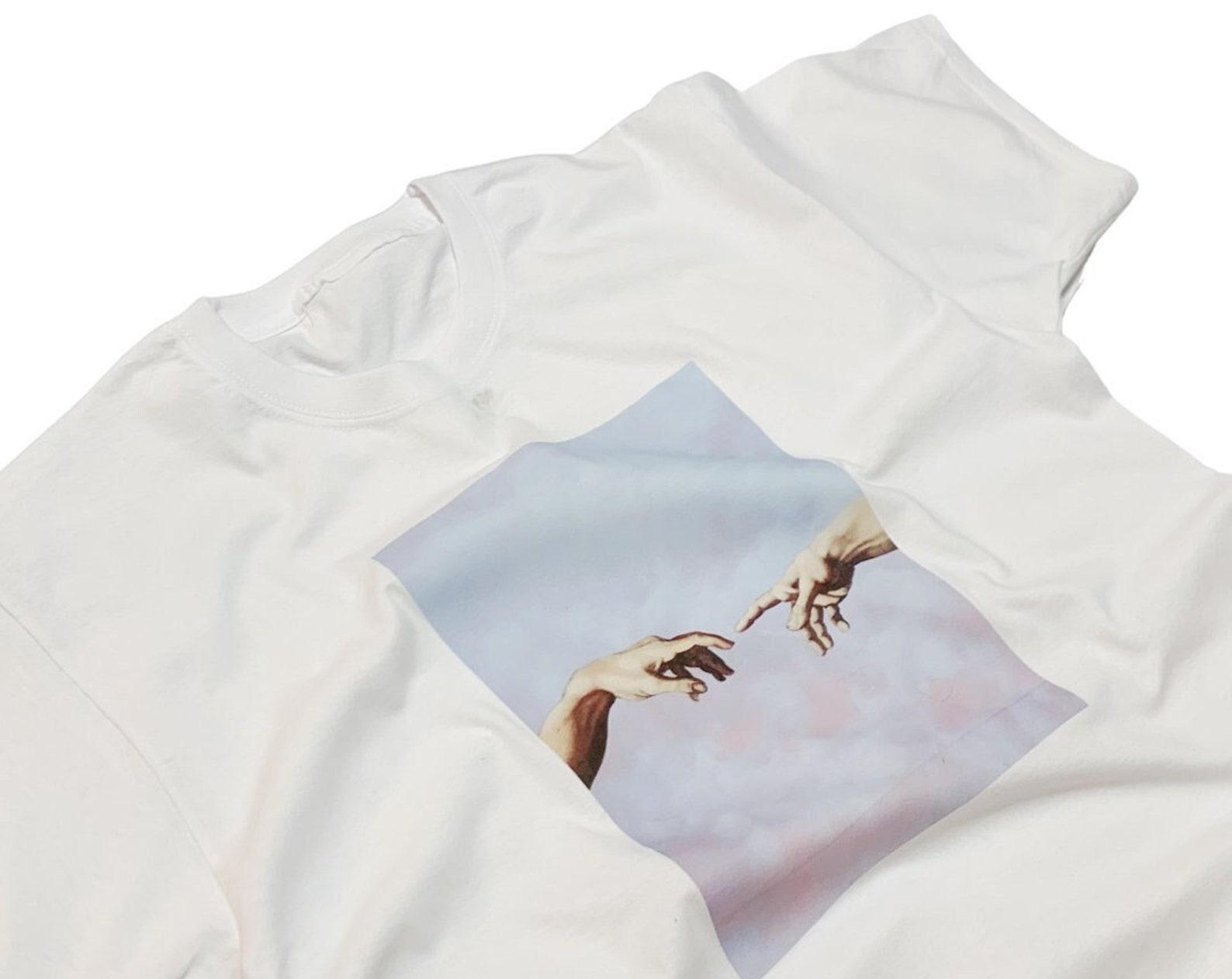 Creation of Adam T-Shirt | Michelangelo Art, Soft Cotton L