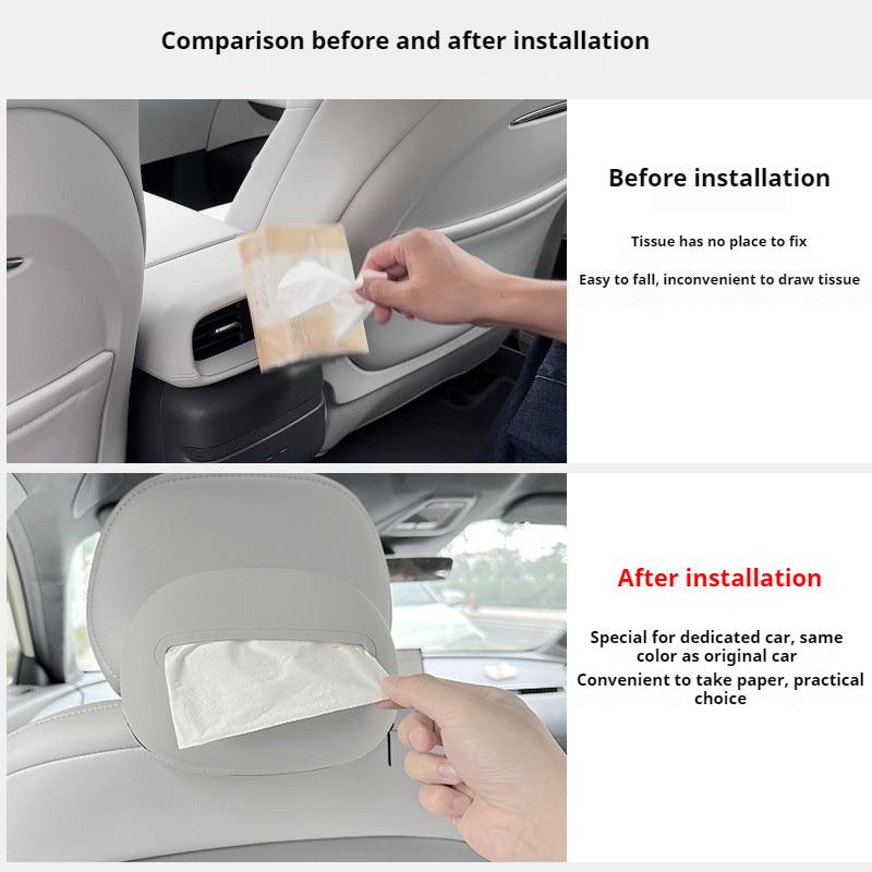 For Xpeng MONA L03 2026 Silicone Tissue Box Original Matching Color Napkin Holder Interior Storage Auto Decor Accessories