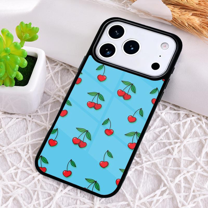 Food Fruit Red Cherry Phone Case for iPhone 17 Air 16 15 11 12 14 13 Pro Max Shockproof Cover
