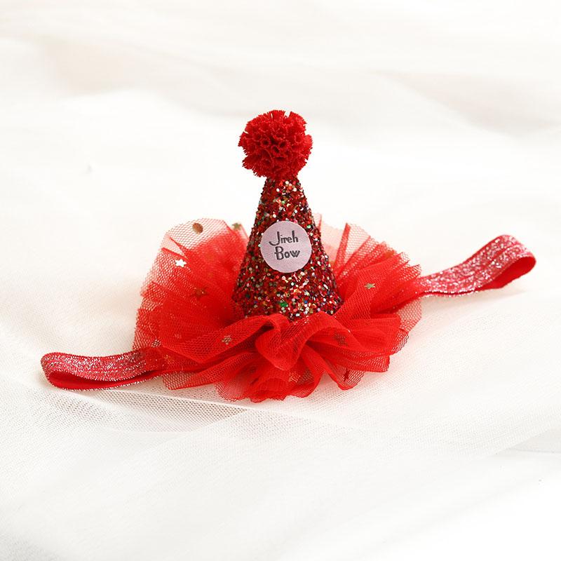 Girls Crown Princess Headband Pink Lace Flower Crown Baby Hair Band Newborn Toddler Photo Props Party Kids Hair Accessories