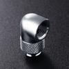 1/2 Pcs G1/4 Thread 90 Degree Fitting Adapter Rotary Fitting Water Cooling Connector for PC Water Cooling System 2 Points