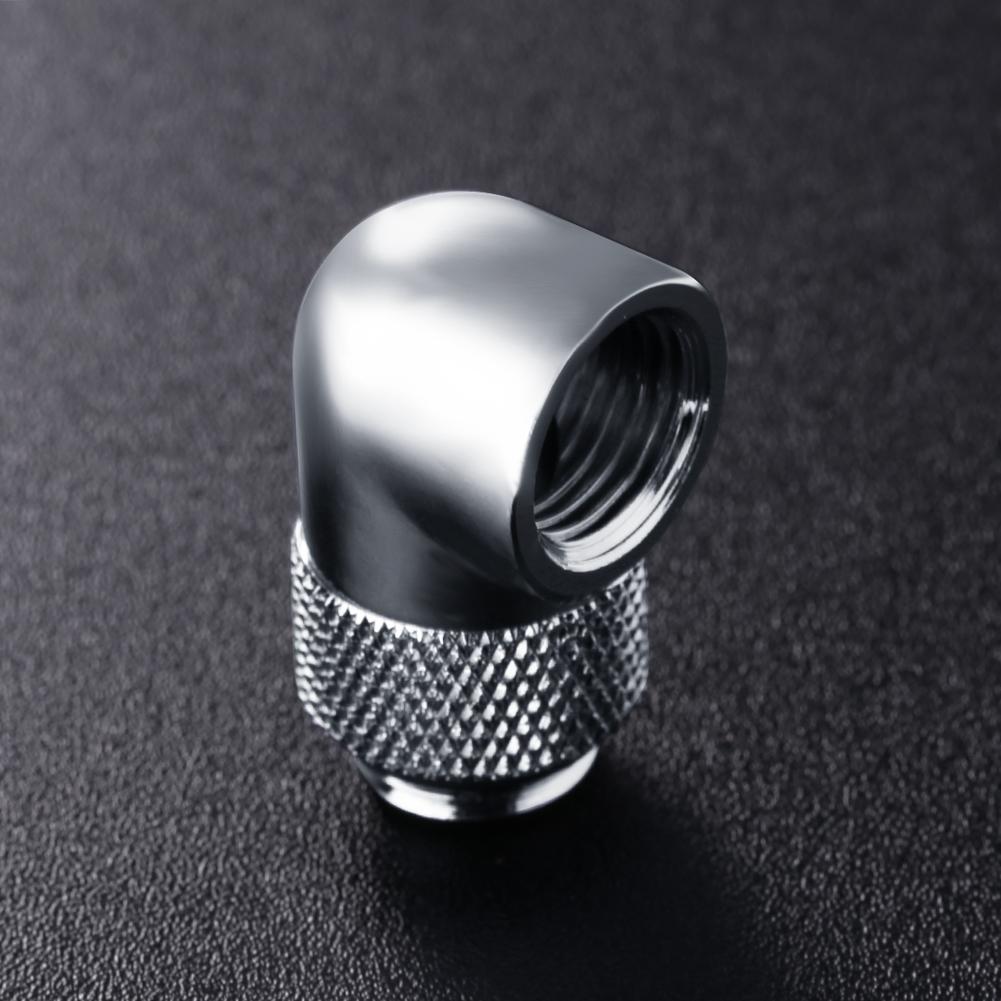 1/2 Pcs G1/4 Thread 90 Degree Fitting Adapter Rotary Fitting Water Cooling Connector for PC Water Cooling System 2 Points