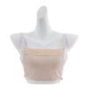 Lace Strapless Modesty Cover: Anti-Light Exposure V-Neck Chest Cover Collar Innerwear