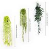 Artificial Vine Plants Hanging Ivy Green Leaves Garland Grape Without Pot Fake Greenery Plant Accessories Garden Decoration Home