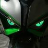 Luminous Cat Eye Car Sticker 3D Demon Eyes Car Motorcycle Electric Vehicle Night Light Warning Decoration Decal for Suzuki