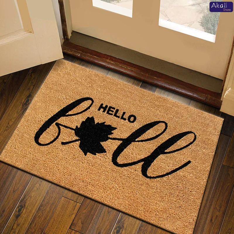 All Weather Welcome Mat Low Profile Entryway Mat for Home Front Entrance Back Non Slip Backing Doormat for Door Decor