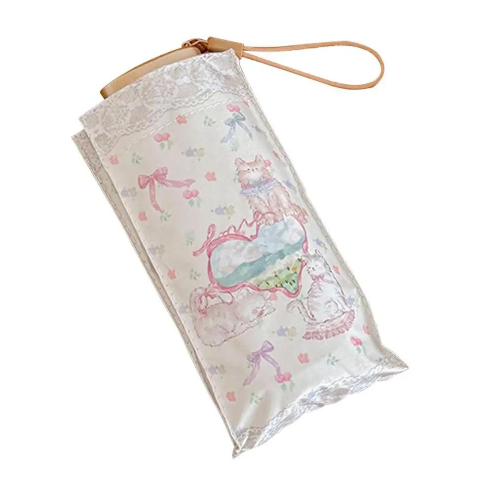 

Use UV Resistant Water Repellent Frame Fashion Sweet Spring High End Aesthetic Umbrella Space Saving Design For Female M8T3