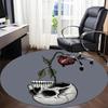 1pc Skull Bloom Office Round Area Rug, Under Office Chairs Bedroom Living Room Home Decor, Room Deco