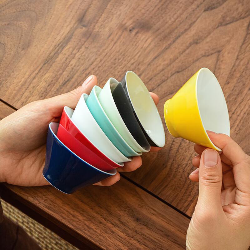 Plain White Douli Ceramic Master Tea Cup