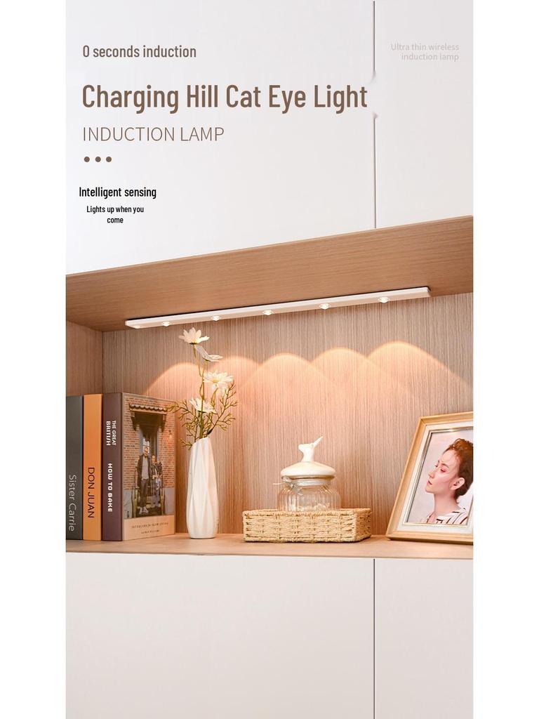 Ultra-Thin Rechargeable Smart LED Motion Sensor Strip for Wardrobes and Cabinets