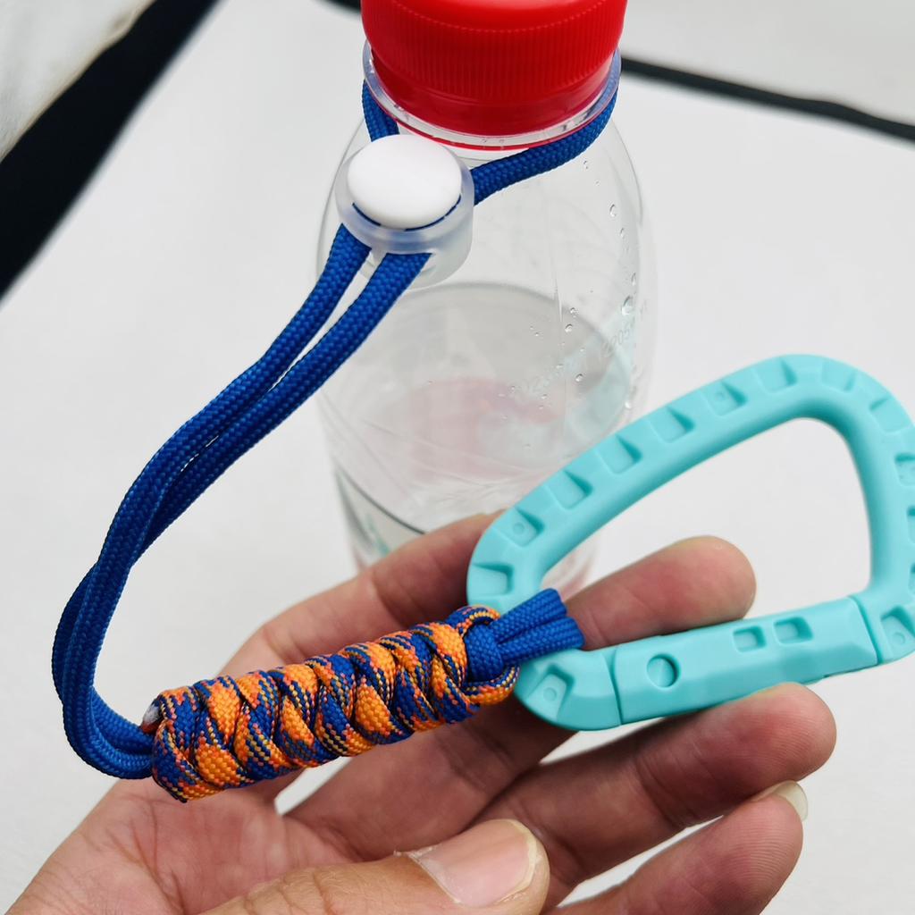 Hand-woven Paracord Carabiner Anti-lost Adjustable Keychain Outdoor Hiking Tools Kettle Buckle Hooks Backpack Accessories