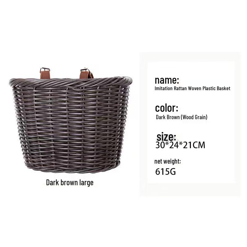 Retro Pastoral Rattan Bicycle & Scooter Basket for Kids