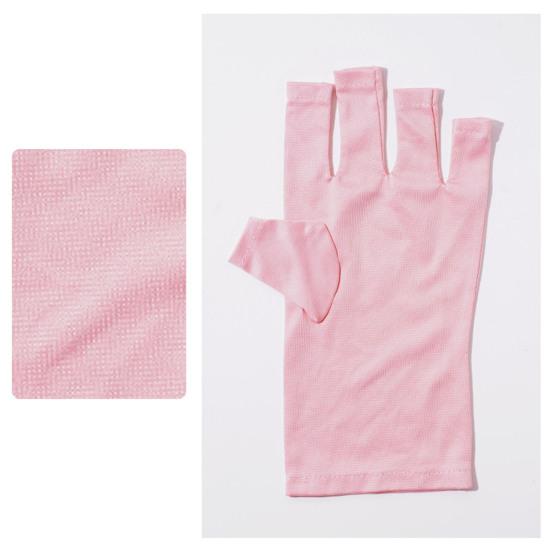 Yousheng 1 Pair Fingerless Nail Gloves Elastic Breathable Professional Nail Art Skin Care Polyester Nail Lamp Light Anti UV Gloves Manicure Tools
