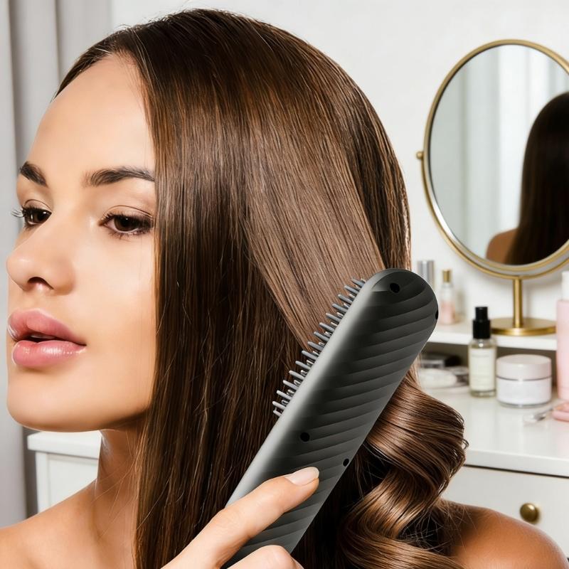 Ionic Charging Hair Styling Comb With Fast Heat Up ABS Materials Anti Burn Shield For Home And Travel Use