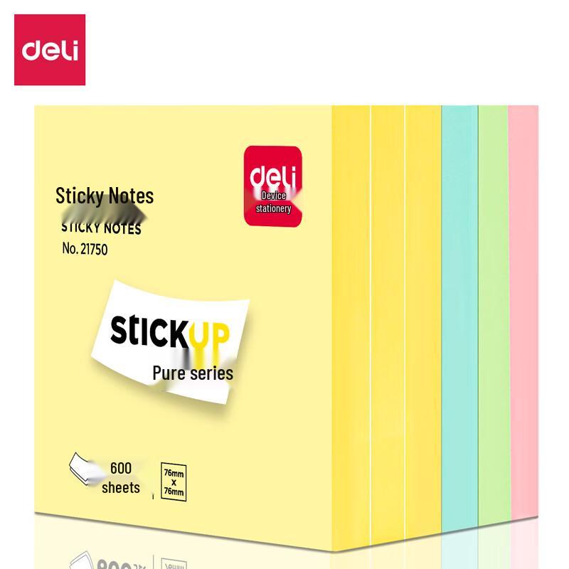 Deli 21750 Assorted Sticky Note Pads (6-Pack)