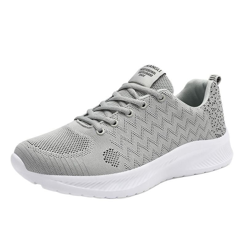 Men's shoes flying woven shoes running shoes spring and summer low-top mesh cloth surface lightweight casual sports shoes walking shoes shock