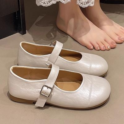 Chaussures Mary Jane à décolleté bas pour femmes 2025 nouveau printemps et été à semelle plate et semelle souple avec jupe chaussures Doudou chaussures de soirée françaises