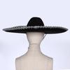 Corned Mexican Hat with Skull Design & Metallic Braid, Wide Brim Festival Accessory for Halloween Carnival Themed Parties