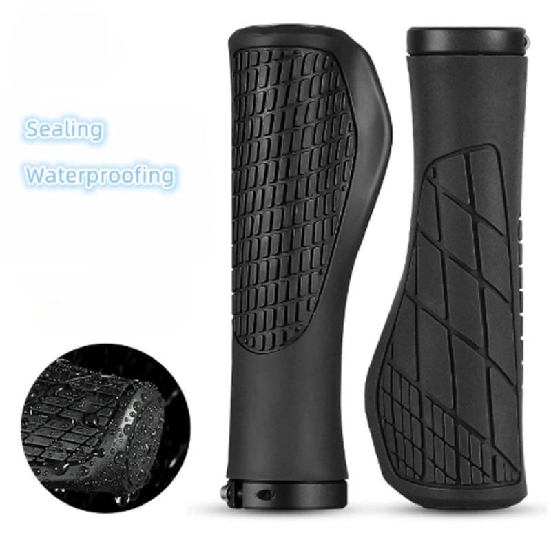 1 pair MTB Bicycle Grips Shockproof Bike Handlebar Cover Anti-Slip Lockable Grips Ergonomic Cycling Rubber Ball Handle Grips