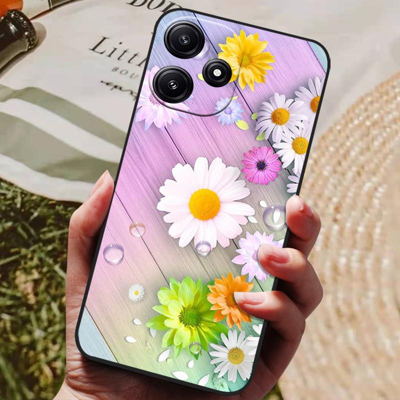 Pre puzdro Xiaomi Poco M6 Pro Silikónový zadný kryt Puzdro na telefón pre Poco M6 Pro 5G Puzdrá PocoM6 Pro 2023 Plne čierny nárazník coque