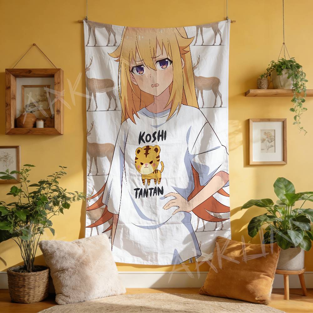 Anime Nokotan Cute Noko Shikanoko Tapestry Decoration Bedroom Dormitory Background Cloth Holiday Party Living Room Club Cloth