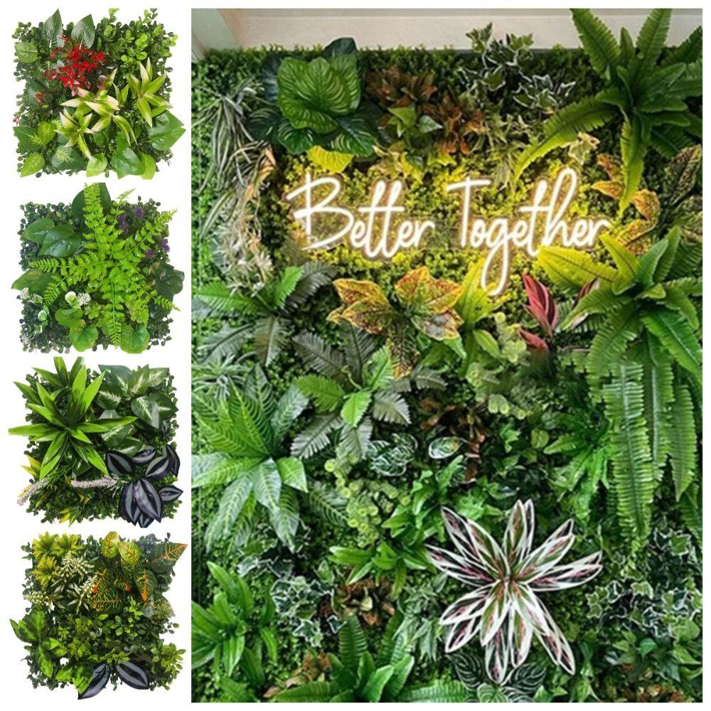Flower Artificial Plant Wall Panel DIY Simulation Maple Plant Sheet  Wedding