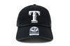 47 Brand Seven 47 Clean Up Black MLB Texas Rangers (Forty Brand) Cap,