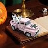 Halloween Ghost Decor Mini Ornaments For Tabletop Funny Truck Ghost Desktop Figurine For Halloween Showcase Entryway Classroom