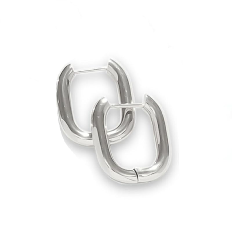 

[mico.lor] stainless earrings (228) hoop set of 2 ladies surgical stainless steel 316L Compatible with metal allergies small silver color