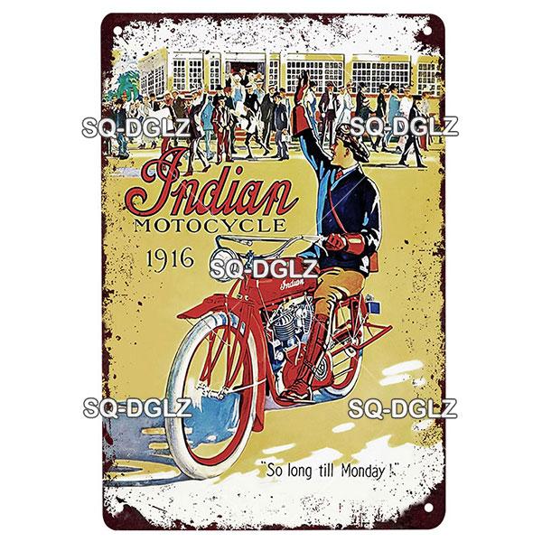 Motorcycles Metal Sign Vintage Plaque Metal Poster Tin Sign Wall Decoration Bar Pub Decor For Garage Racing Car Poster