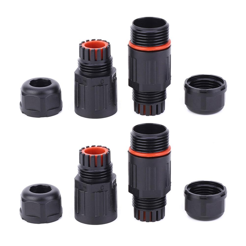 10PCS 0.5mm²~2.0mm² IP68 Waterproof Connector 3Pin Straight Cable Junction Box Electrical Wire Connector Cable Connection