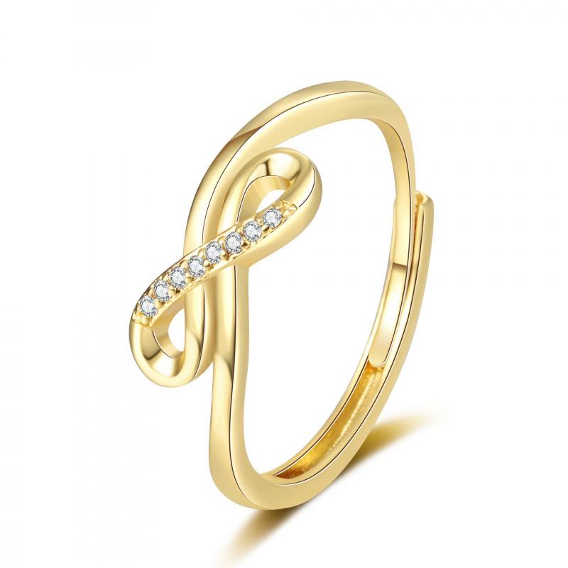 Infinity Lucky Open Adjustable Women s Fashion Ring - European & American Style Adjustable