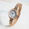 Authorized Dealer Matow Watch MW001002KK2RG White Shell Dial Shiki Gold Flower Round Rose Gold Mesh Strap [MATOW] Women's