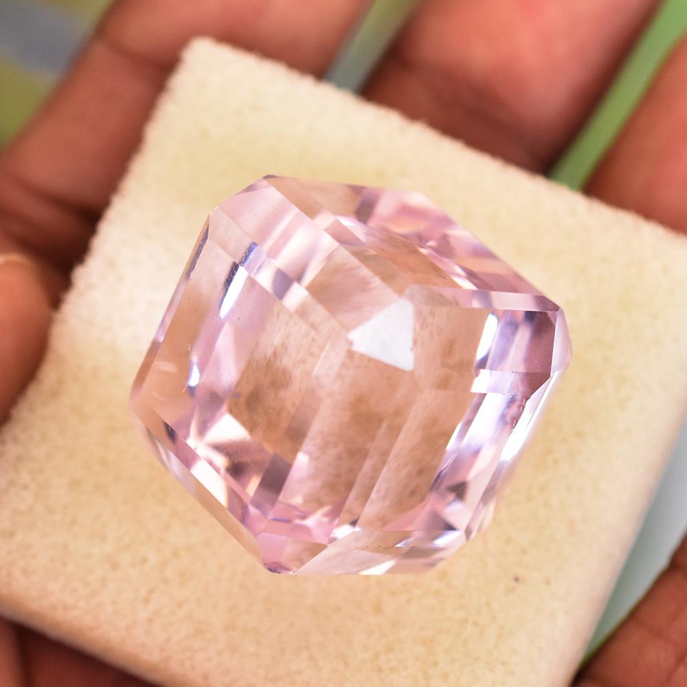 NATURAL Pink Topaz 142 Ct Cube Shape CERTIFIED Loose Gemstone For Home Decor