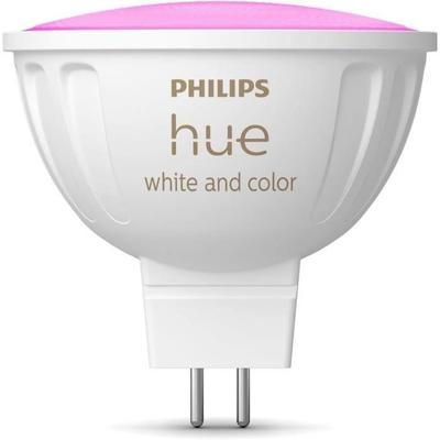Connected Bulb - PHILIPS HUE - MR16 - White and Colored Light - Bluetooth Compatible - Works with App and Voice