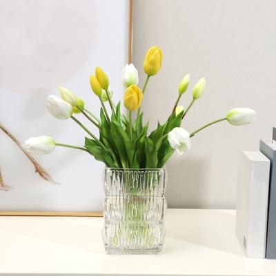 Fake Tulip Flowers Artificial Real Touch Faux Tulip Flower for Spring Easter Home Kitchen Wedding Bouquet Mother's Day Decoration