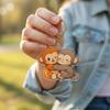 Keychain Pendant 3D Monkey Hug Charm Key Chain Backpack Purse Car Keys Mini Accessories Decorative Bag Strap Charm
