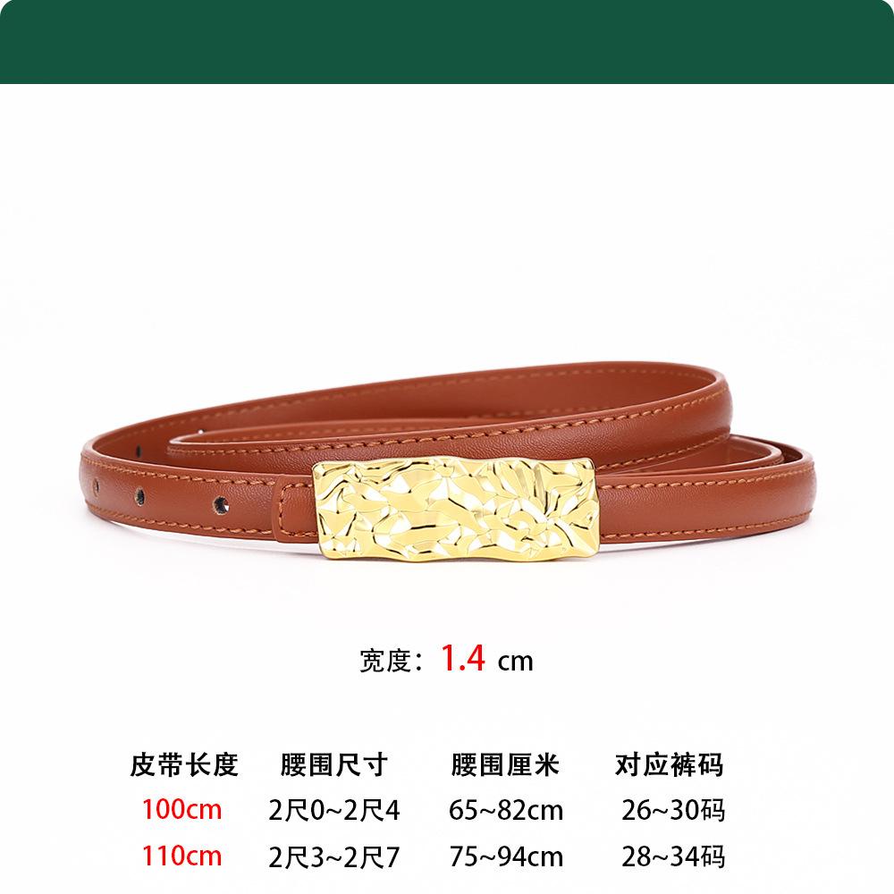 Belt Women'S Leather Belt Dress Fine Belt Women'S Premium Business