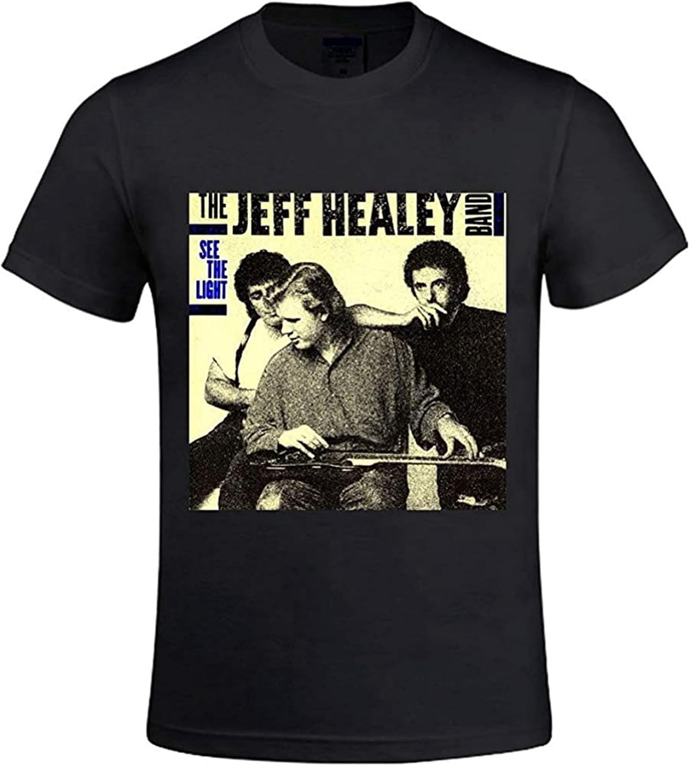 Men s Jeff Healey Band See The Light Funny Teehirts for Men Fashion Casual Cool XXL чёрный