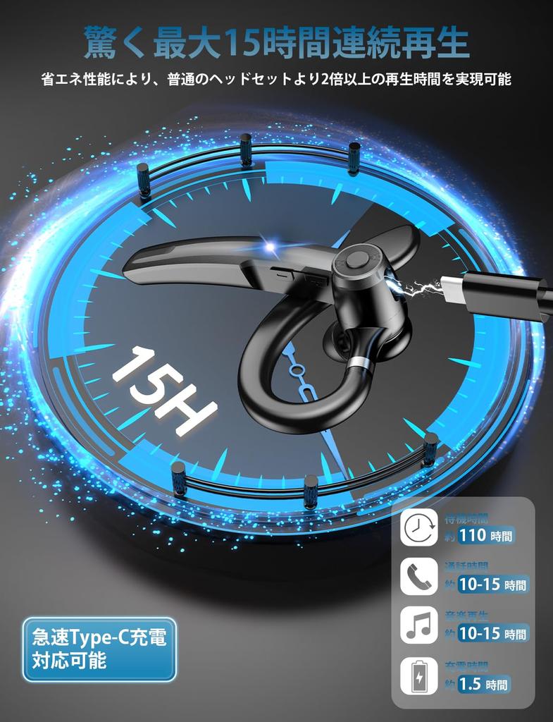 The ultimate Bluetooth wireless Bluetooth single earbud with ear up to 15 hours of continuous ACC SIRI mute comfortable and simultaneous connection of