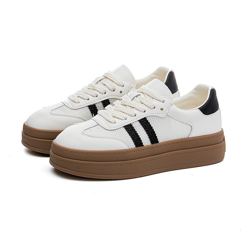 Fashion AIYUQI Women's Sneakers 2025 New Genuine Leather Female Shoes Round-toe Flat-soled Casual German Training Shoes For Women