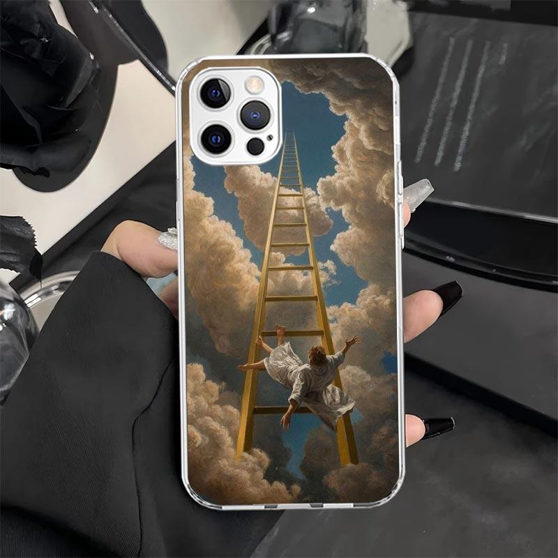 Rene Magritte Art Phone Case for iPhone 11 12 13 Mini 14 15 Plus 16 Pro Max 17 Air 16E 7 8 SE 17ProMax Soft Fundas Cover 11 12 1
