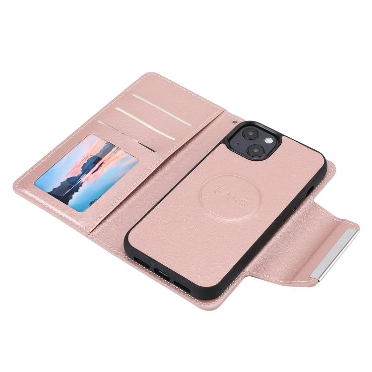 For iPhone 13 Ultra-thin Separable Magnetic Horizontal Flip Leather Case with Card Slot & Wallet