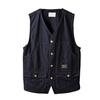 Jarní podzimní rybářská vesta Jednobarevné Kapsy Bez rukávů Výstřih do V Korejský styl Volná vesta pro outdoor
