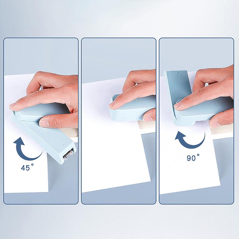 Großer 360 Grad drehbarer Hefter für Studenten, Heim- und Bürogebrauch, Heftmaschine, starke Kupplung, große Kapazität, Klammerentferner