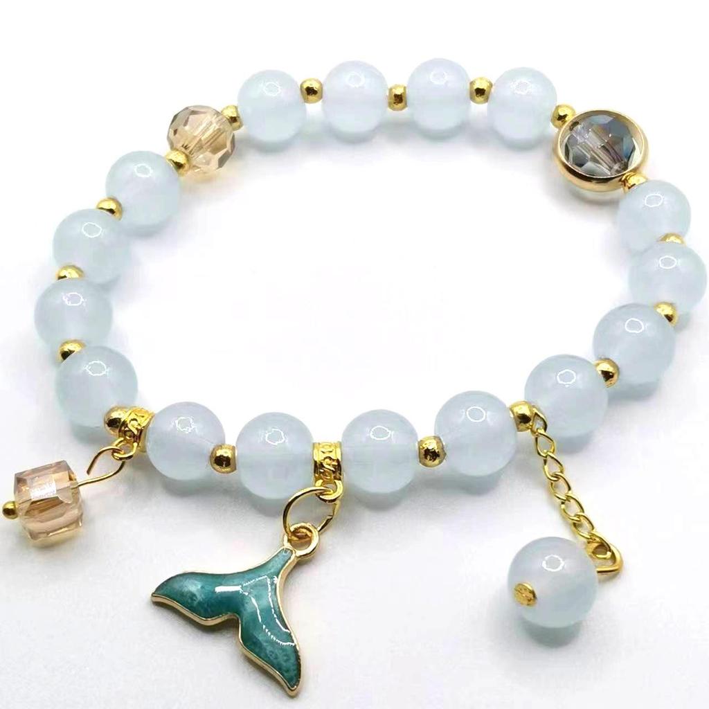 Elegant Crystal Butterfly Beaded Bracelet